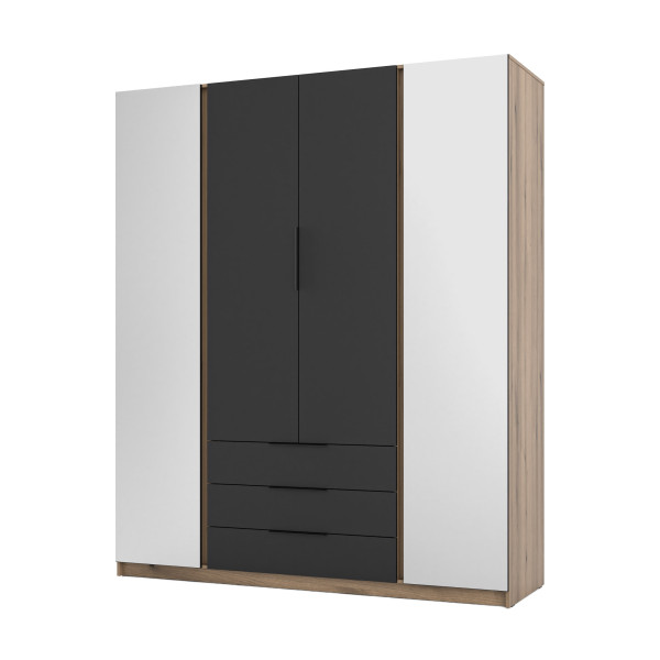 Szafa do przedpokoju 4-drzwiowa z lustrem Dravero EV/BL 2L 2F 3S 802673