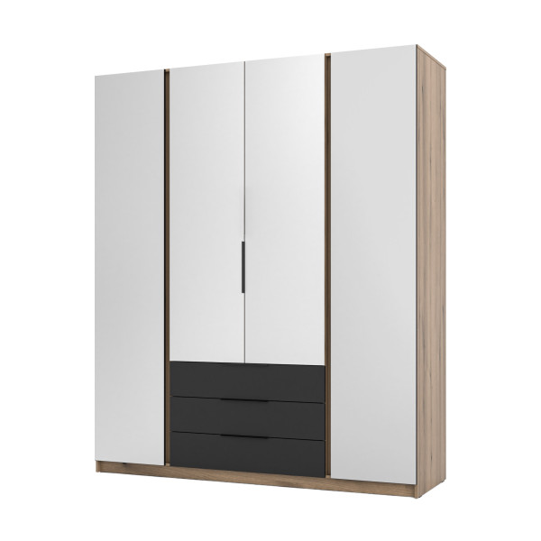 Szafa do przedpokoju 4-drzwiowa z lustrem Dravero EV/BL 4L 3S 802713