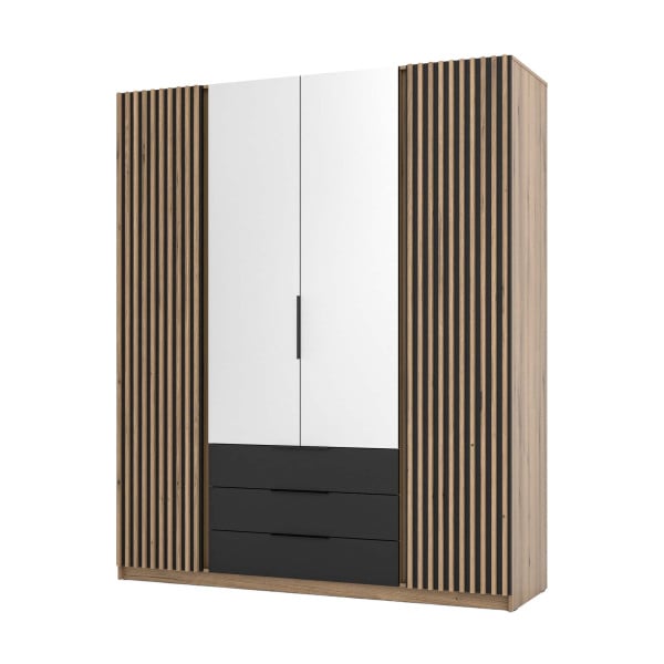 Szafa do przedpokoju 4-drzwiowa z lustrem Dravero EV/BL-EV 2LAM 2L 3S 802681