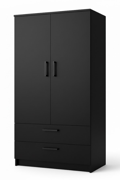 Szafa Do Przedpokoju Dwudrzwiowa Garderoba Czarna 90cm 5kolorów MR 2d2sz 797568