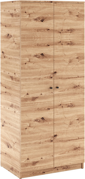 Szafa do salonu 80 cm z półkami i drążkiem ERIS uchylna dąb artisan 995273