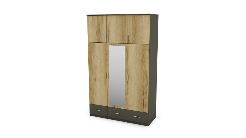 Szafa do sypialni 150/242 Grafit/Dąb Grand Naturalny Z Lustrem 1062847