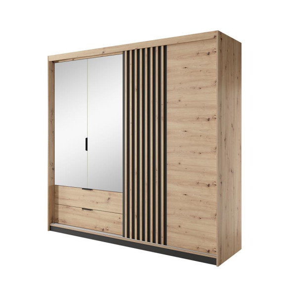 Szafa do sypialni AMARA dąb artisan/antracyt led TAK 328629