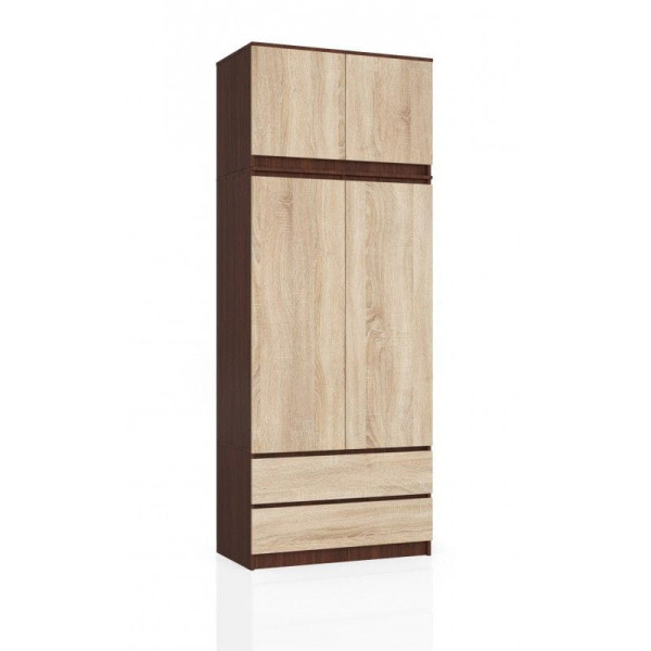 Szafa do sypialni, nadstawka, DORMI, 90x51x234, wenge, sonoma | TYLETEGOTU 988924