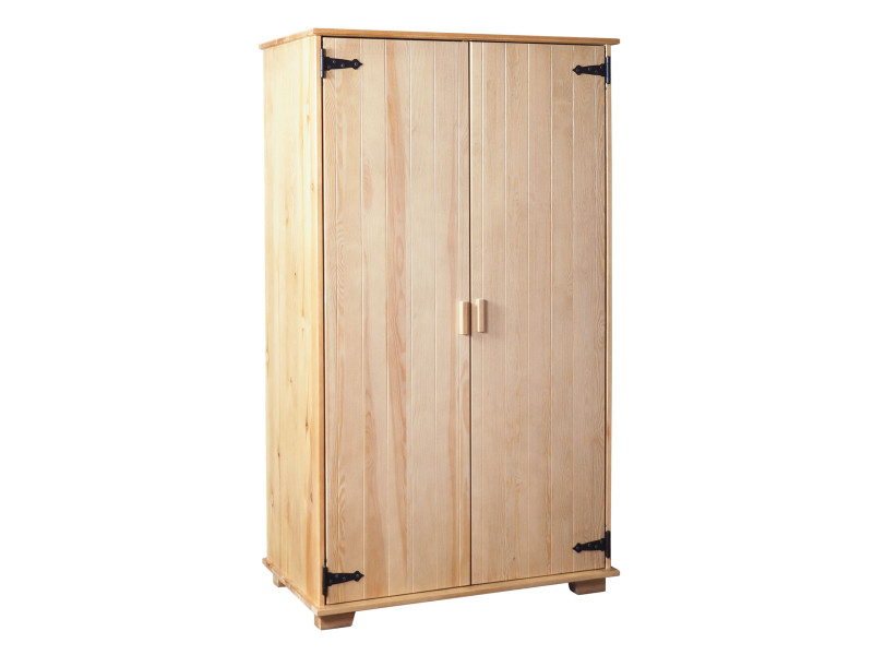 Szafa drewniana Natural wood, drążek i półki, kolor dębowy 431387