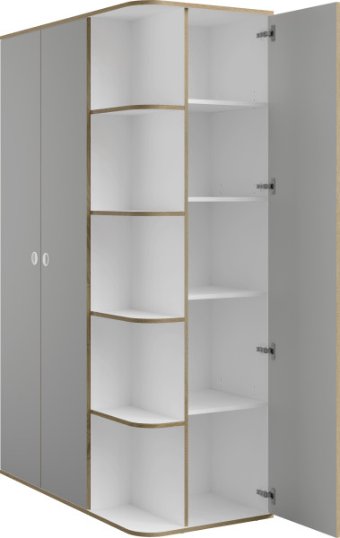 Szafa dwudrzwiowa 120 cm z półkami PINGO 1070260