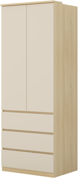 Szafa dwudrzwiowa 80 cm z szufladami i półkami 1070262
