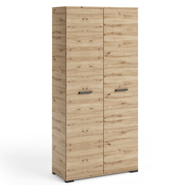 Szafa dwudrzwiowa 90 cm otwierana z półkami i drążkiem FIORA dąb artisan 995270