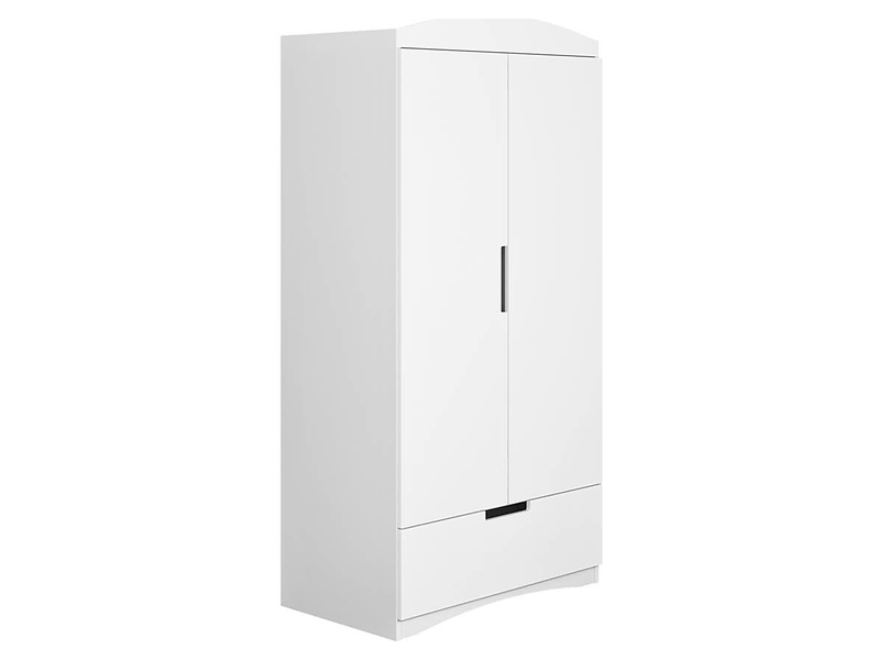 Szafa dwudrzwiowa Classic 90 cm z szufladą biała 102347