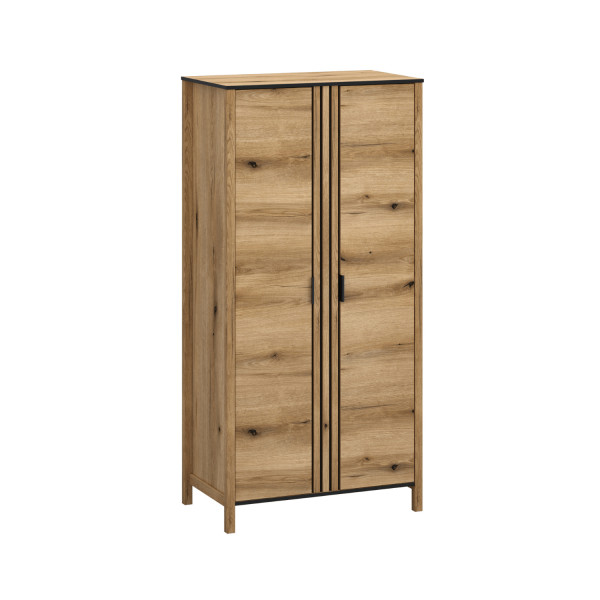 Szafa Dwudrzwiowa Drewniana do Sypialni VERVE 98 cm Dąb Loft 319007