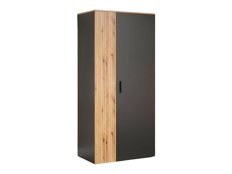 Szafa dwudrzwiowa Esteban 90 cm grafit/dąb evok 260501