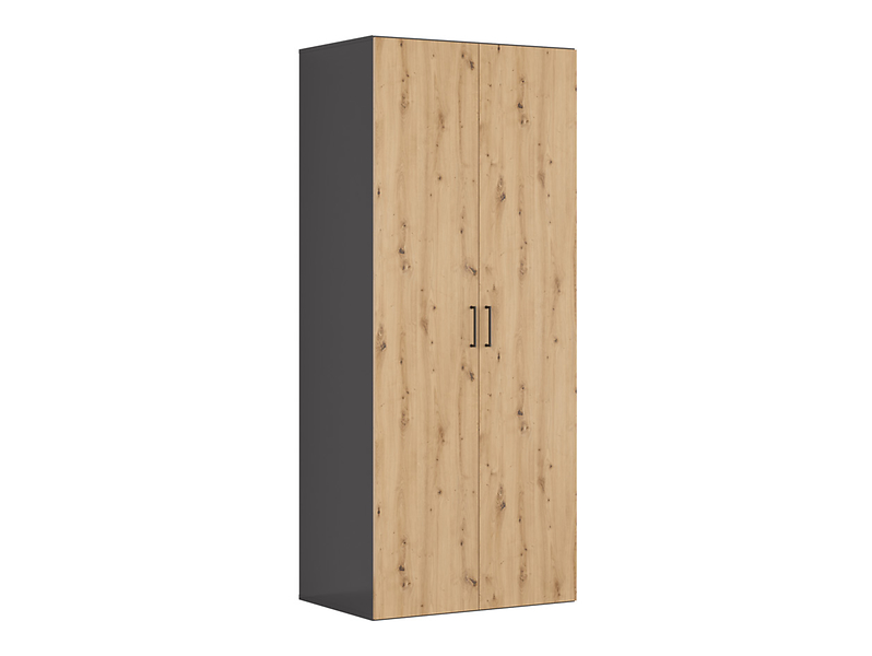 Szafa dwudrzwiowa Flex 100 cm grafit/dąb artisan 359756