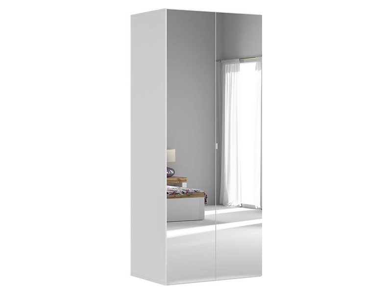 Szafa dwudrzwiowa Flex 100 cm z lustrem biała 56350