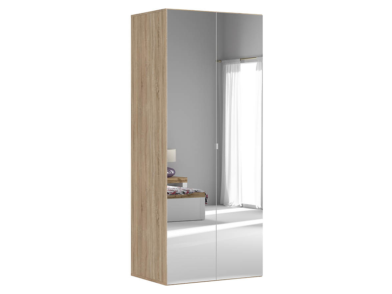 Szafa dwudrzwiowa Flex 100 cm z lustrem dąb sonoma 56351
