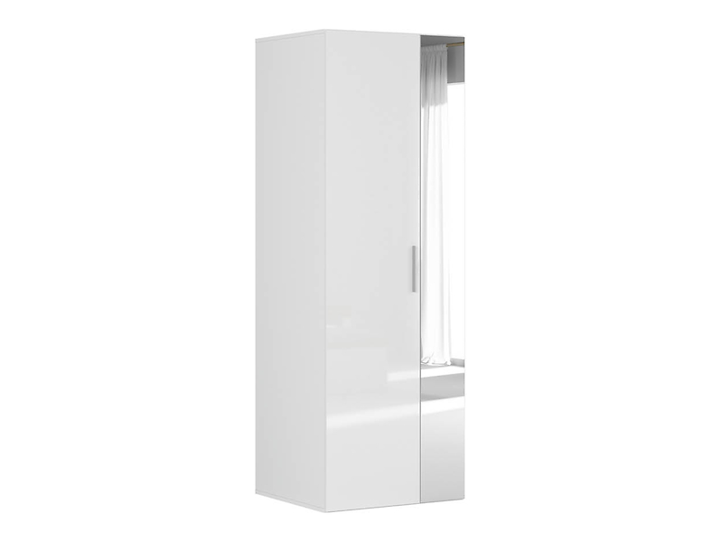 Szafa dwudrzwiowa Flex 75 cm z lustrem biały połysk 34454