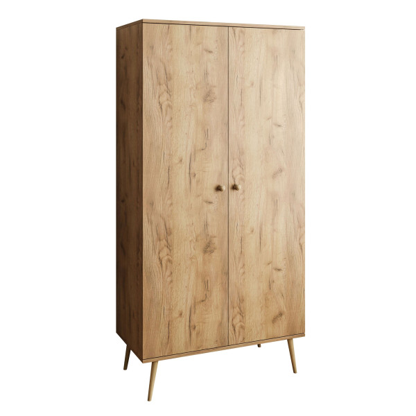 Szafa dwudrzwiowa HARMONY dąb craft złoty 154451