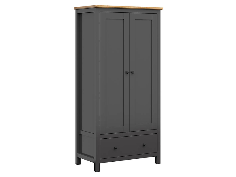 Szafa dwudrzwiowa Hesen 101 cm grafit/dąb artisan 39897