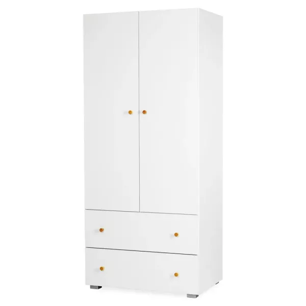 Szafa dwudrzwiowa KAROLINA 80cm biała z szufladami 758118