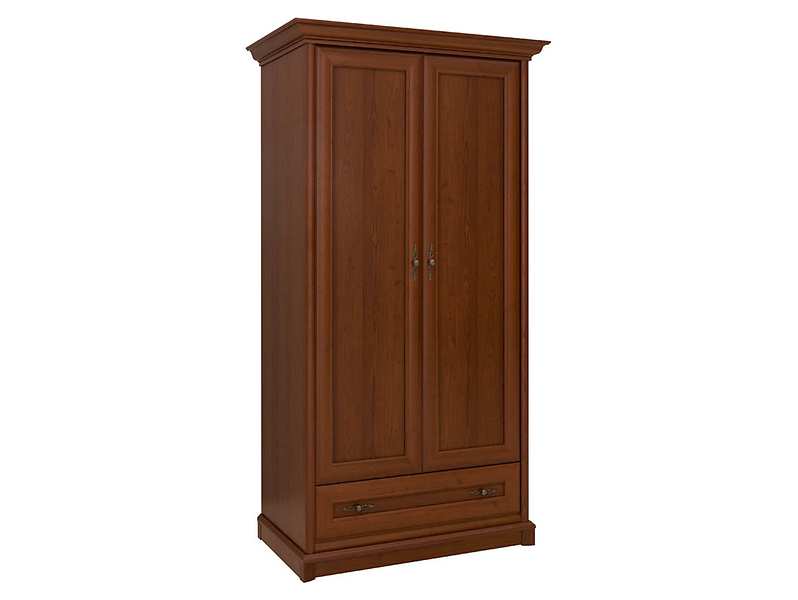 Szafa dwudrzwiowa Kent 110 cm z szufladą kasztan 1521