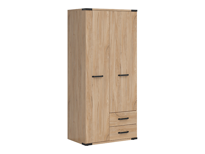 Szafa dwudrzwiowa Lara 90 cm z szufladami jesion belarus 35743