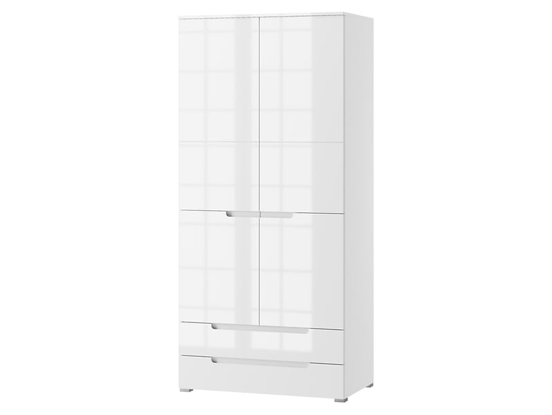 Szafa dwudrzwiowa Selene 100 cm z 2 szufladami biała 985128