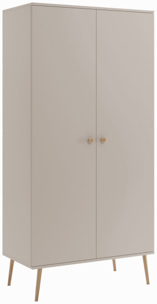 Szafa dwudrzwiowa z drążkiem 100 cm BONE kaszmir 771609