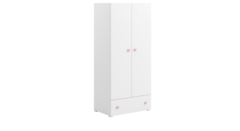 Szafa dziecięca STELLA 180x80 Biała, uchwyty szare 1048058