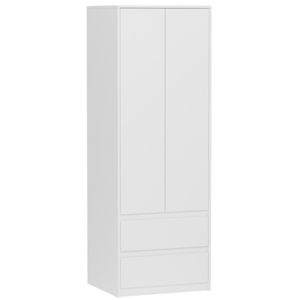 Szafa garderoba 63 cm 2 drzwi 2 szuflady FRAMIRE B-6 biała 961166