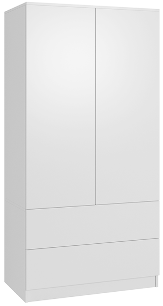 Szafa garderoba CLASSIC 2 szuflady - Biała | 180x90x50 cm 738538