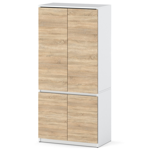 Szafa garderoba do przedpokoju 80cm posti biały dąb sonoma 439628