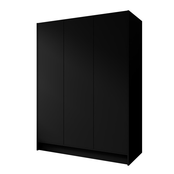 Szafa GAVA 150 cm Czarna - 3 drzwi TIP-ON Bez Uchwytów 961024