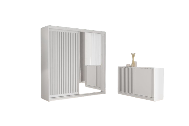 Szafa + komoda ROYAL 150 Biały 310082