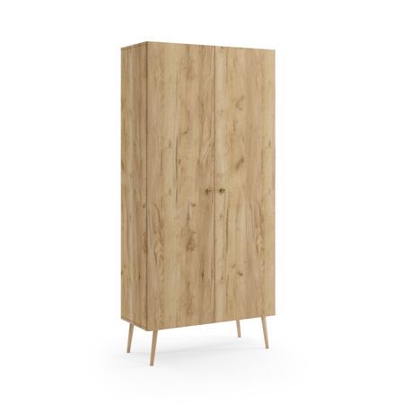 Szafa LEBEL z półkami 87cm dąb craft złoty 761891