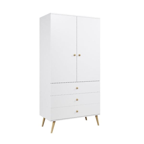 Szafa LEBEL z szufladami 3SZ 100cm biała mat 760081