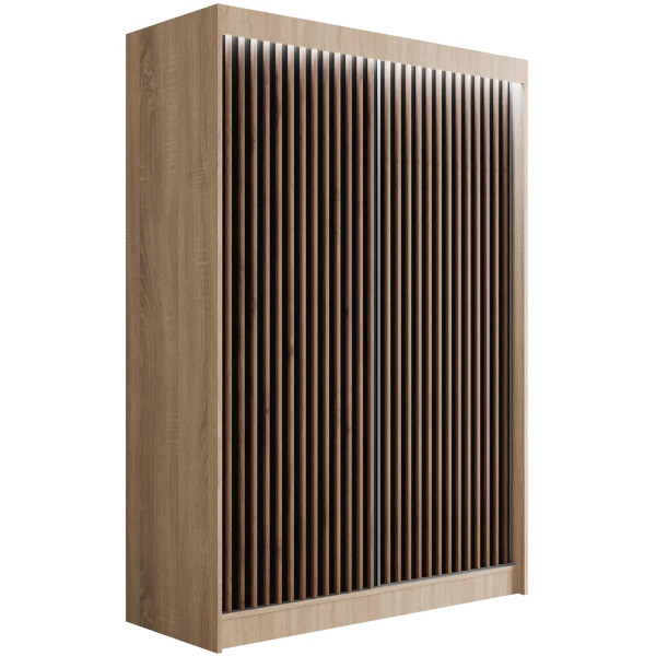 Szafa LED z drzwiami przesuwnymi i lamelami VILANv2 100 x 215 cm 526999