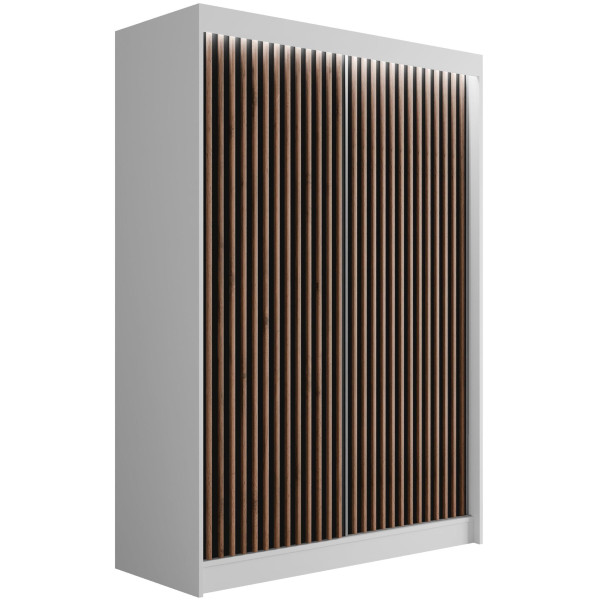 Szafa LED z drzwiami przesuwnymi i lamelami VILANv2 150 x 215 cm 526995
