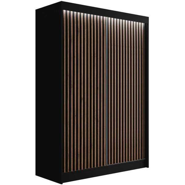 Szafa LED z drzwiami przesuwnymi i lamelami VILANv2 150 x 215 cm 527004