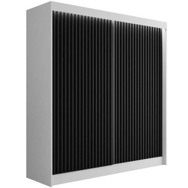 Szafa LED z drzwiami przesuwnymi i lamelami VILANv2 200 x 215 cm 526985