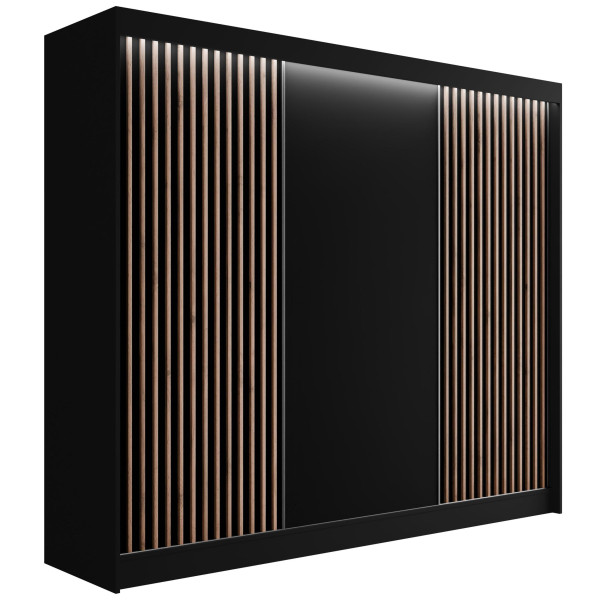 Szafa LED z drzwiami przesuwnymi i lamelami VILANv2 250 x 215 cm 526996