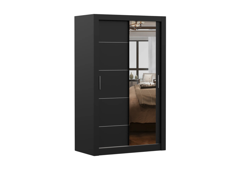 Szafa Lion 120 cm Czarny mat/Czarny mat 940228