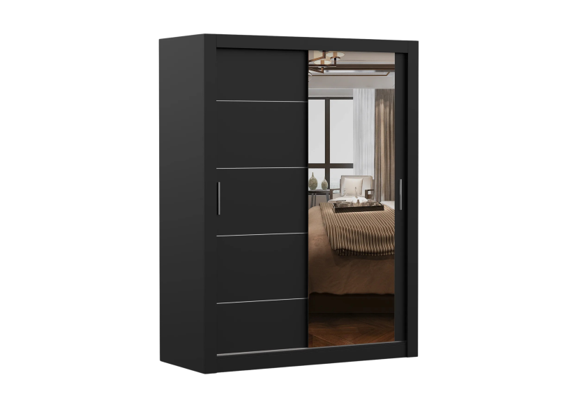 Szafa Lion 150 cm Czarny mat/Czarny mat 940227