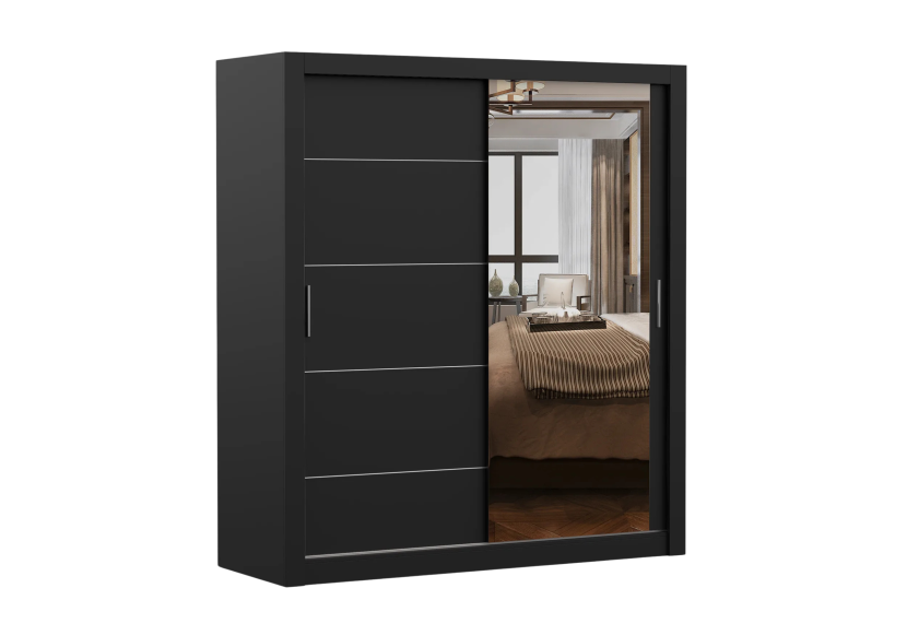 Szafa Lion 203 cm Czarny mat/Czarny mat 940221