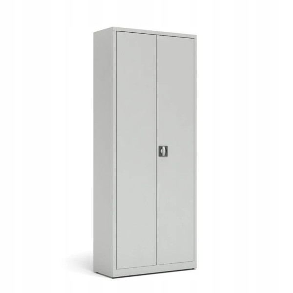 Szafa metalowa aktowa 80 cm szara wysoka jakość blachy stalowej 763058