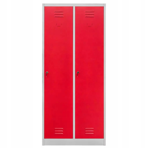 Szafa Metalowa Ubraniowa BHP 180x80x50cm Czerwona Mega-M 756841