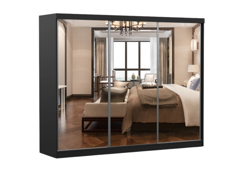 Szafa Milan 250 cm Czarny mat/Czarny mat 1031293