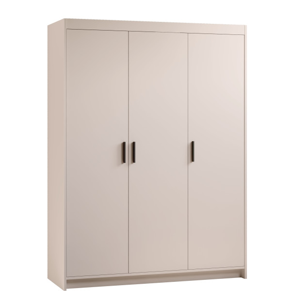 Szafa modułowa 133 cm KUBA trzydrzwiowa z półkami beż piaskowy 857900