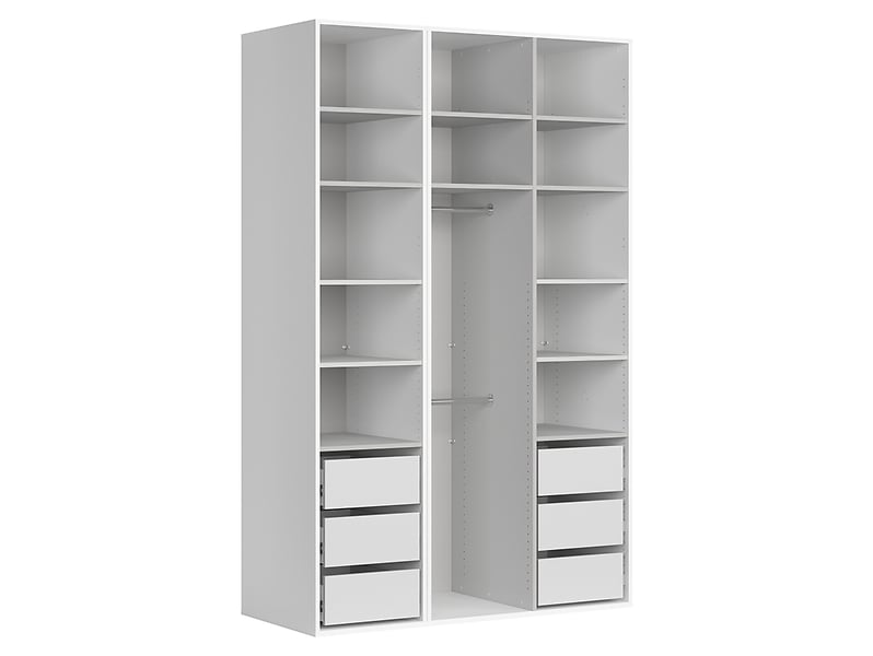 Szafa modułowa Flex 150 cm garderoba otwarta biała 45409