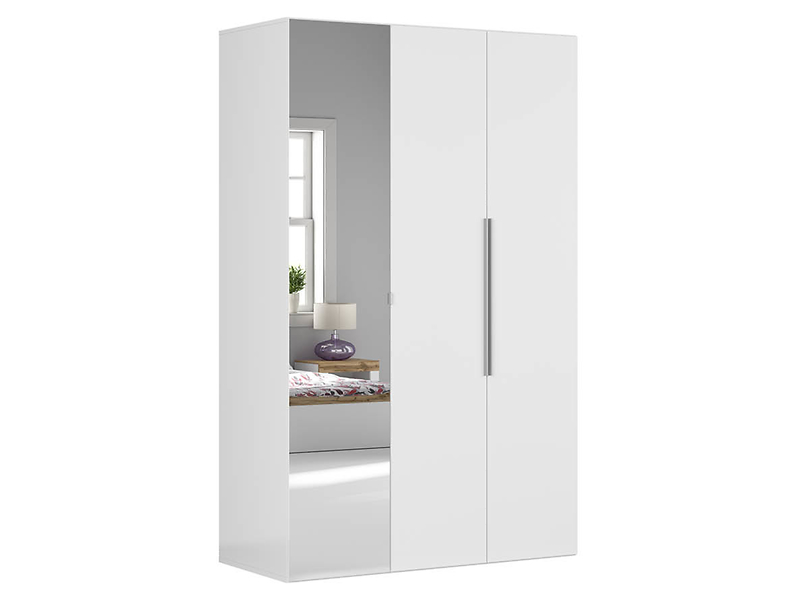 Szafa modułowa Flex 150 cm z drzwiami i lustrem biała 56331