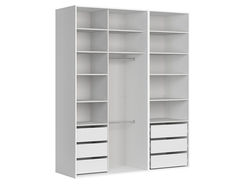 Szafa modułowa Flex 195 cm garderoba otwarta biała 45410