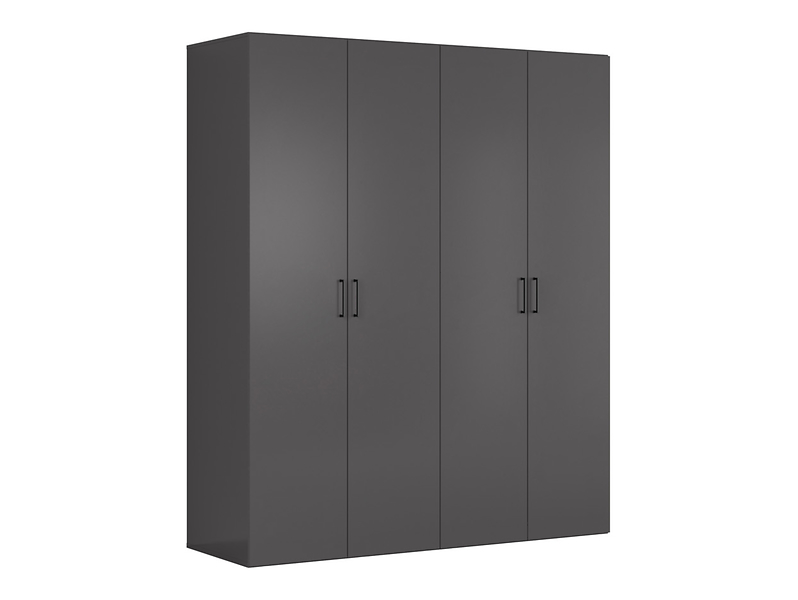 Szafa modułowa Flex 200 cm z 4 drzwiami grafitowa 358658